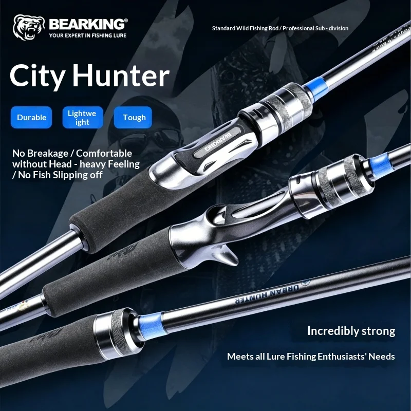 

Удилище спиннинговое Bearking 1.68/1.98/2.13м, 2-секционное, из углеродного волокна, с кольцами SIC и цельным держателем для катушки