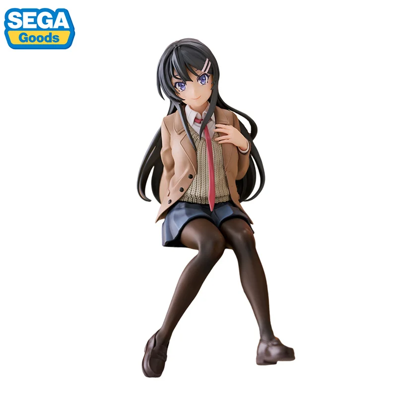 Original Sega Noodle Stopper Seishun Butajyaku Series Sakurajima Mai 14Cm Pvc Anime Figurine Model Collection Toys for Boys Gift