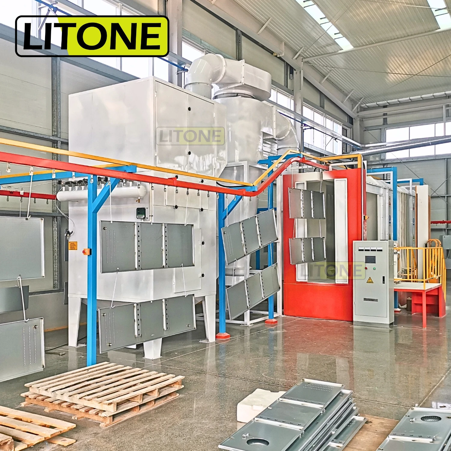 2025 Automatic Recovery Electrostatic Powder Coating Spraying Line Machine High Output Competitive Price Reduced Workers