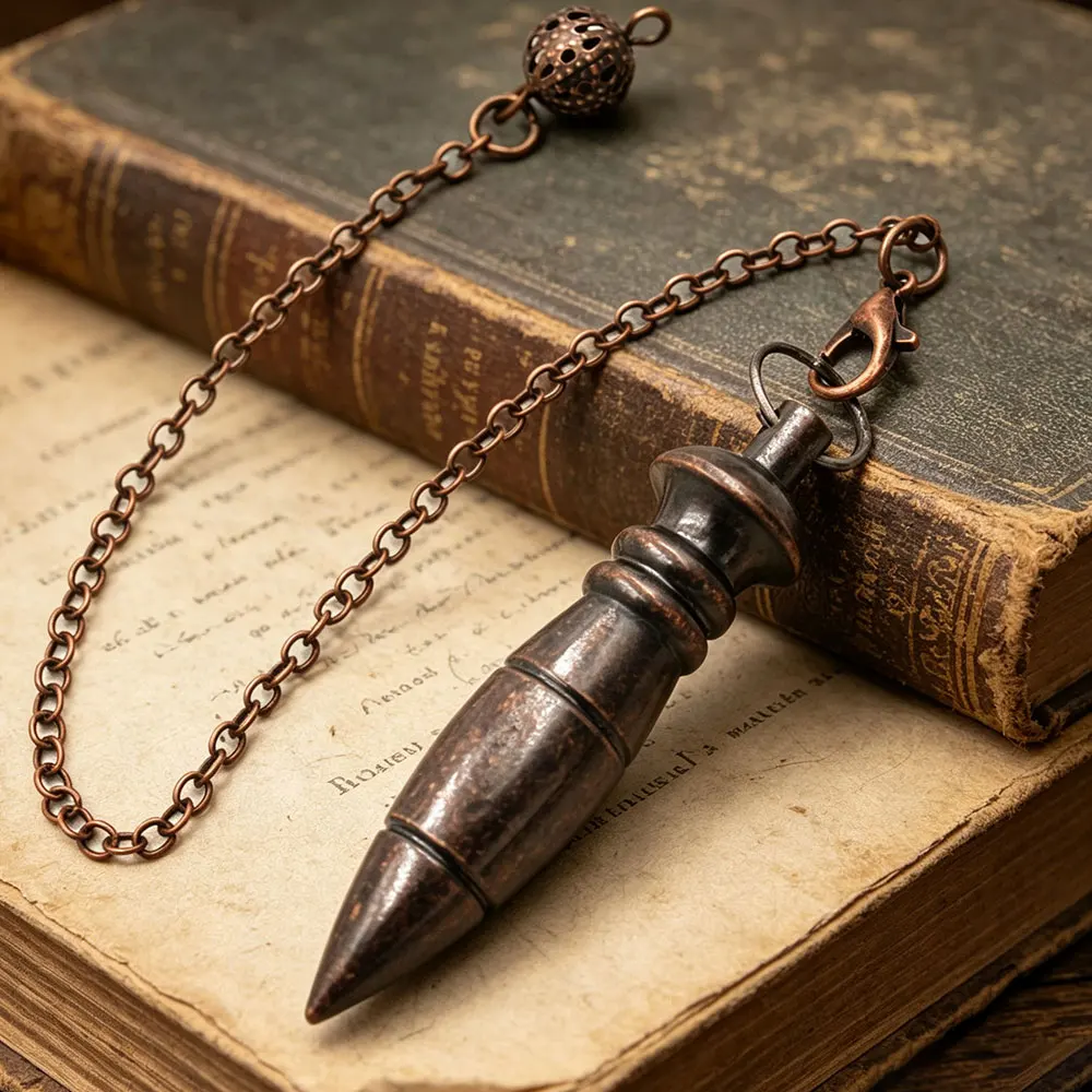 Antique Copper Hollow Pendant Pendulum for Divination Openable Cage Meditation Healing Chakra Spiritual Metal Pendulos X112 ﻿