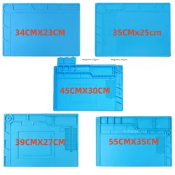 ESD Silicone Soldering Mat High Temperature Resistant Work Pad for Hot Air Rework Soldering Station Phone Repair Weld Platform