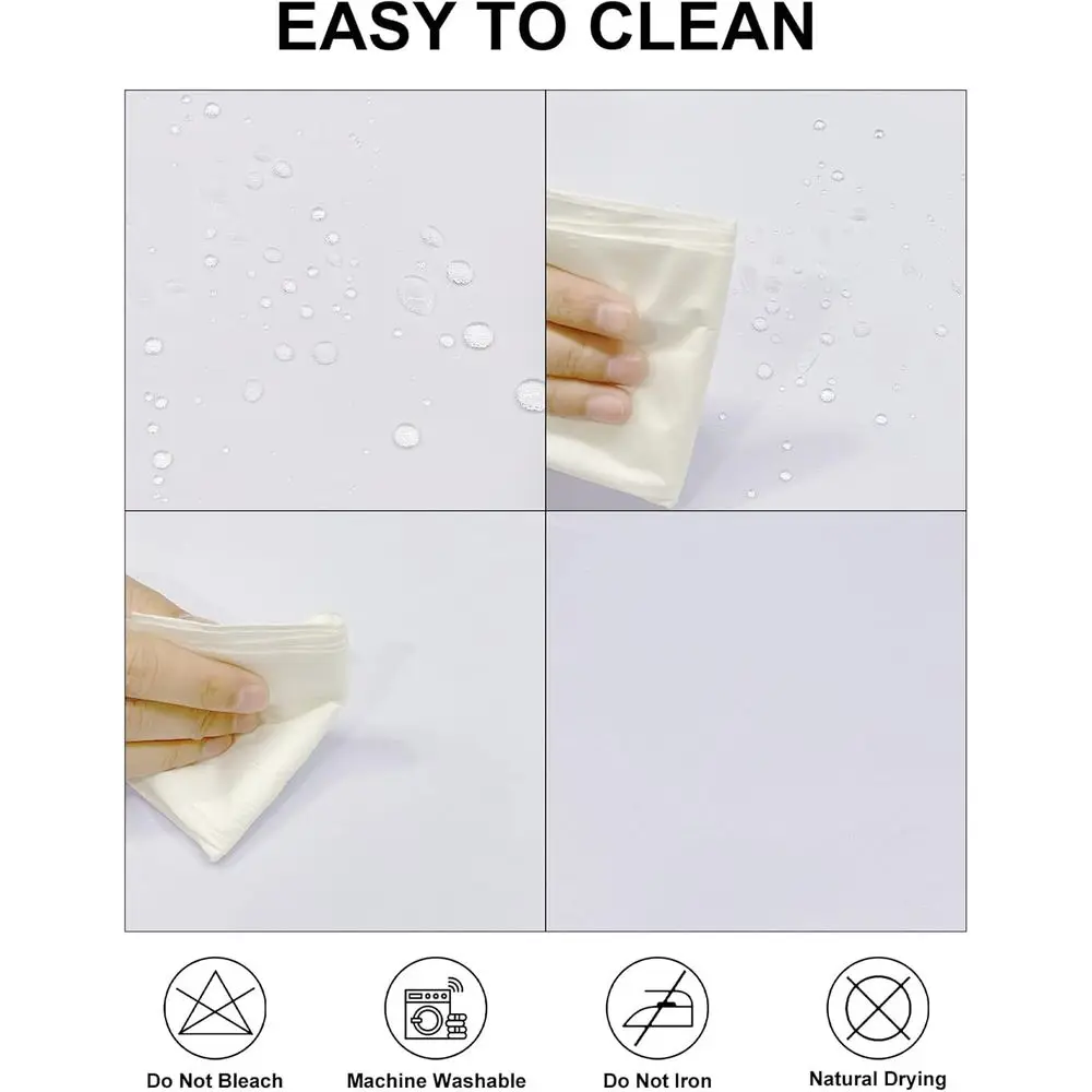 Waterproof 60x120 Rectangle Tablecloth, Stain & Wrinkle Resistant, Polyester for Kitchen, Dining, Weddings & Parties - White