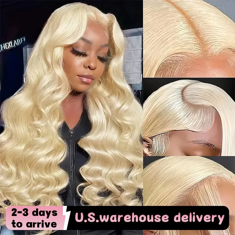 613 شقراء الجسم موجة شعر مستعار شعر الإنسان 13x6 HD الدانتيل أمامي 100% خصلات الشعر المستعار الإنسان 36 40 بوصة العسل الملونة الدانتيل شعر مستعار أمامي للنساء