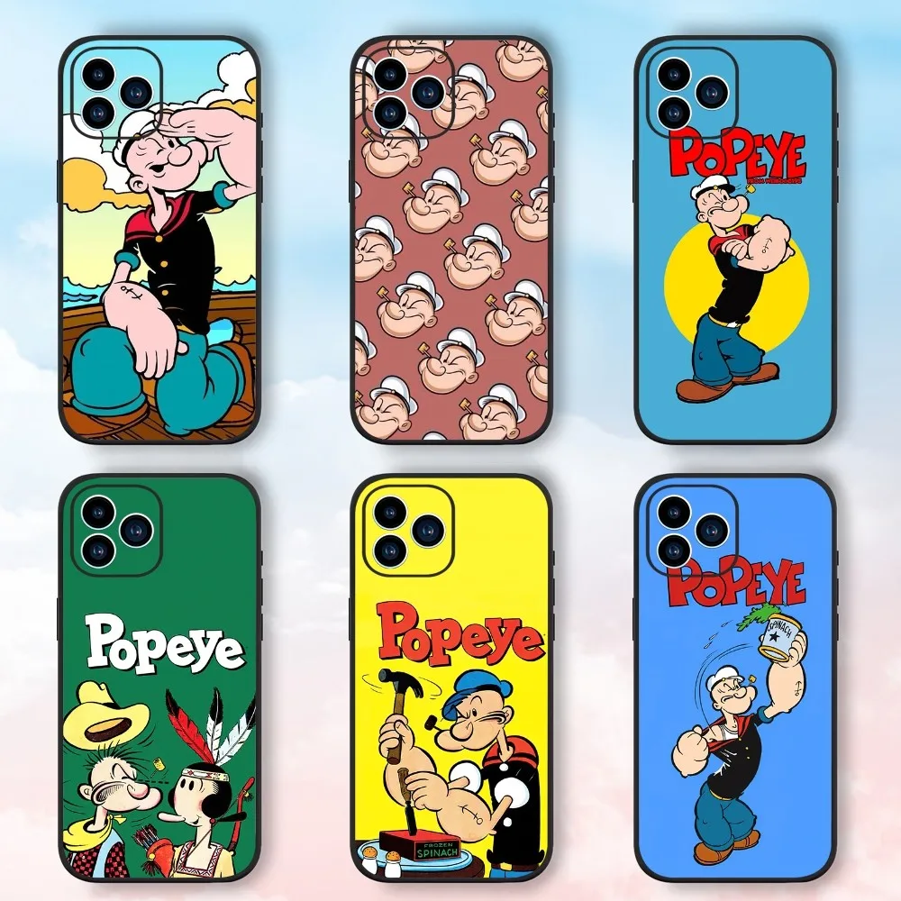 Cartoon P-Popeyes Phone Case For Samsung Galaxy A51 A71 A41 A21S A11 A03S A12 A32 A52 5G Silicone Cover