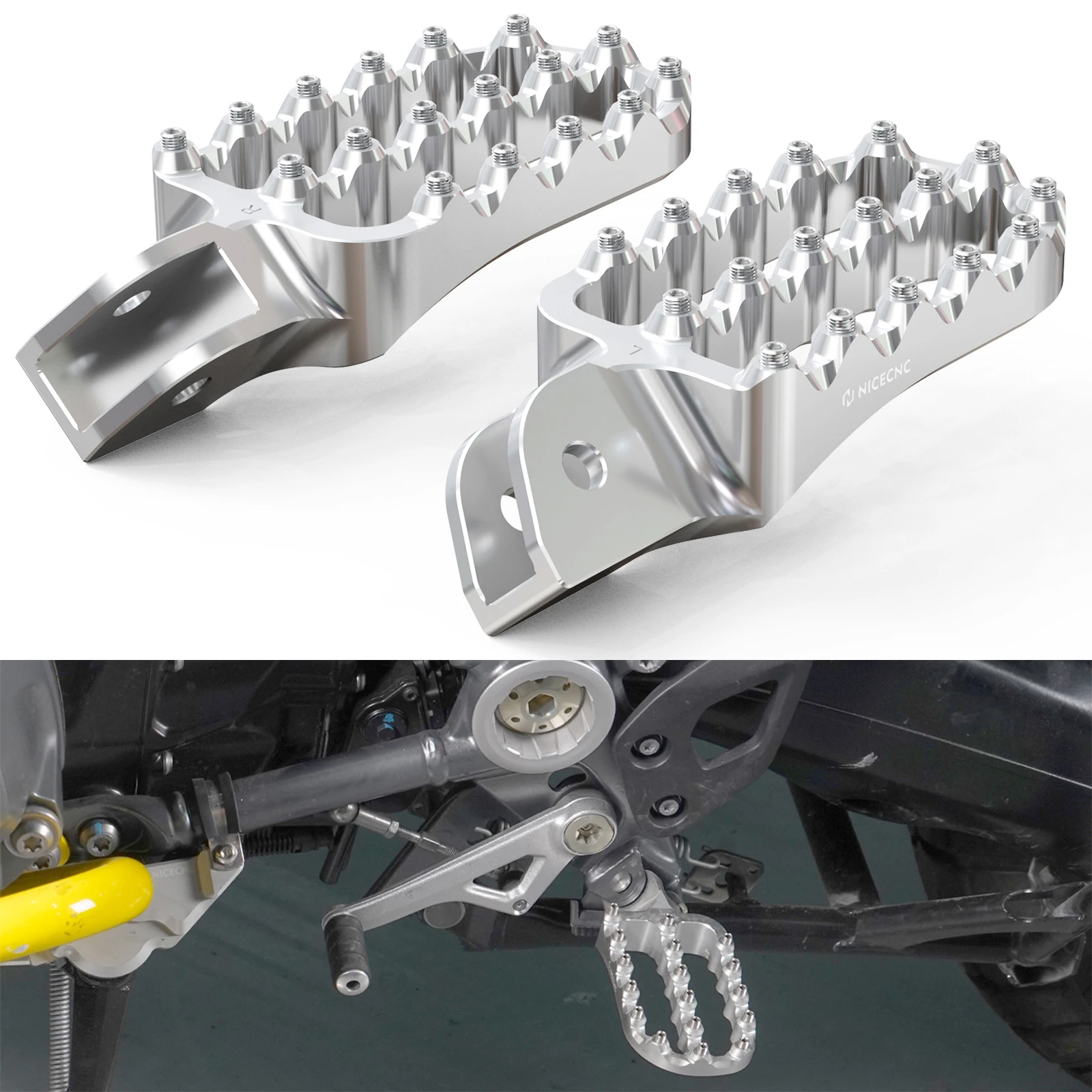 

For 2013-2018 BMW R1200GS Adventure R1200GS Footpegs Foot Pedal Footrests for BMW R1250GS 2019-2023 R1250GS Adventure 2019-2024