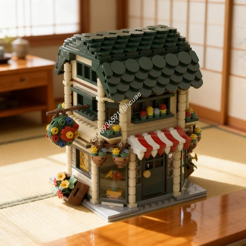 

977 шт. MOC город кирпичный цветок модель строительные блоки рождественские подарки архитектура DIY сборка творческое образование детские игрушки идея