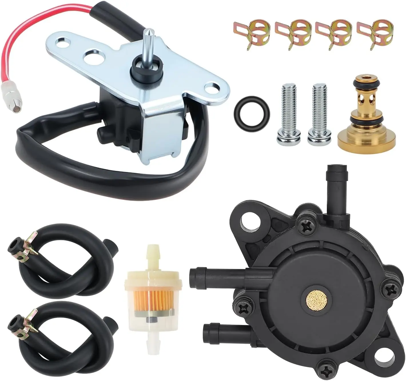 Fuel Shut-Off Solenoid Kit Fit for Kohler CH18-CH740 & LH630-LH755 Model Miller Bobcat Welder Solenoid Replace 24 757 01-S,24757