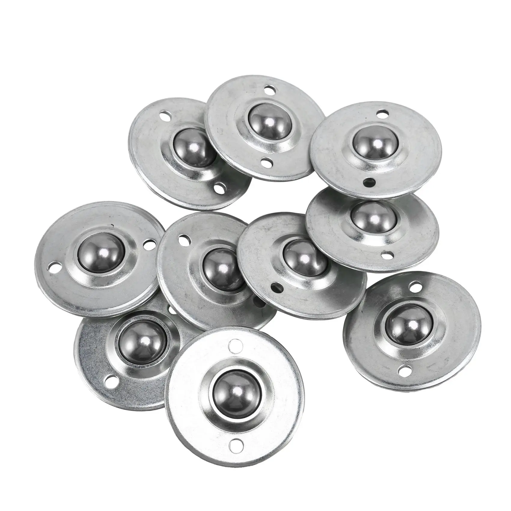 

10Pcs CY-16B 5/8-Inch Bearing Steel Roller Ball Flange Conveyor Transfer Unit