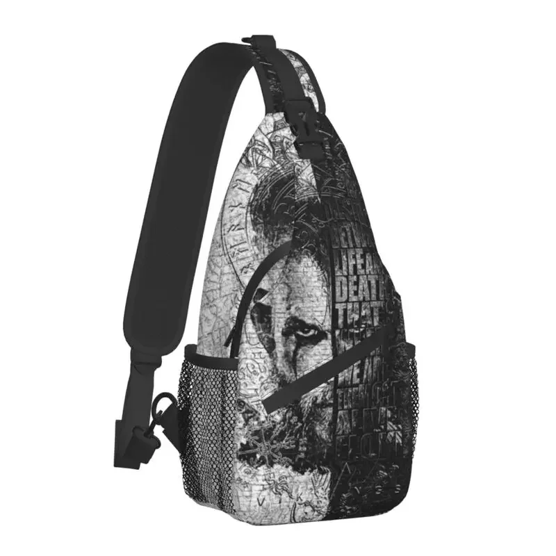 King Ragnar Lothbrok Quotes Vikings Sling Chest Crossbody Bag Men Fashion Valhalla Shoulder Backpack for Camping Biking