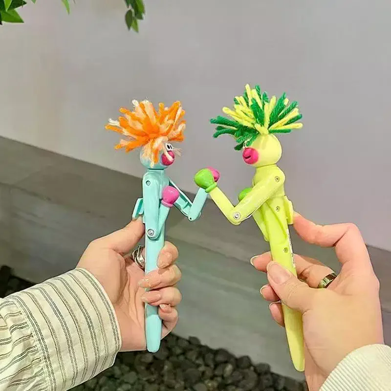 

Cartoon Furry Man Boxing Pen Creative Stress Relief Pen Cartoon Ballpoint Pen Student Gel Pen