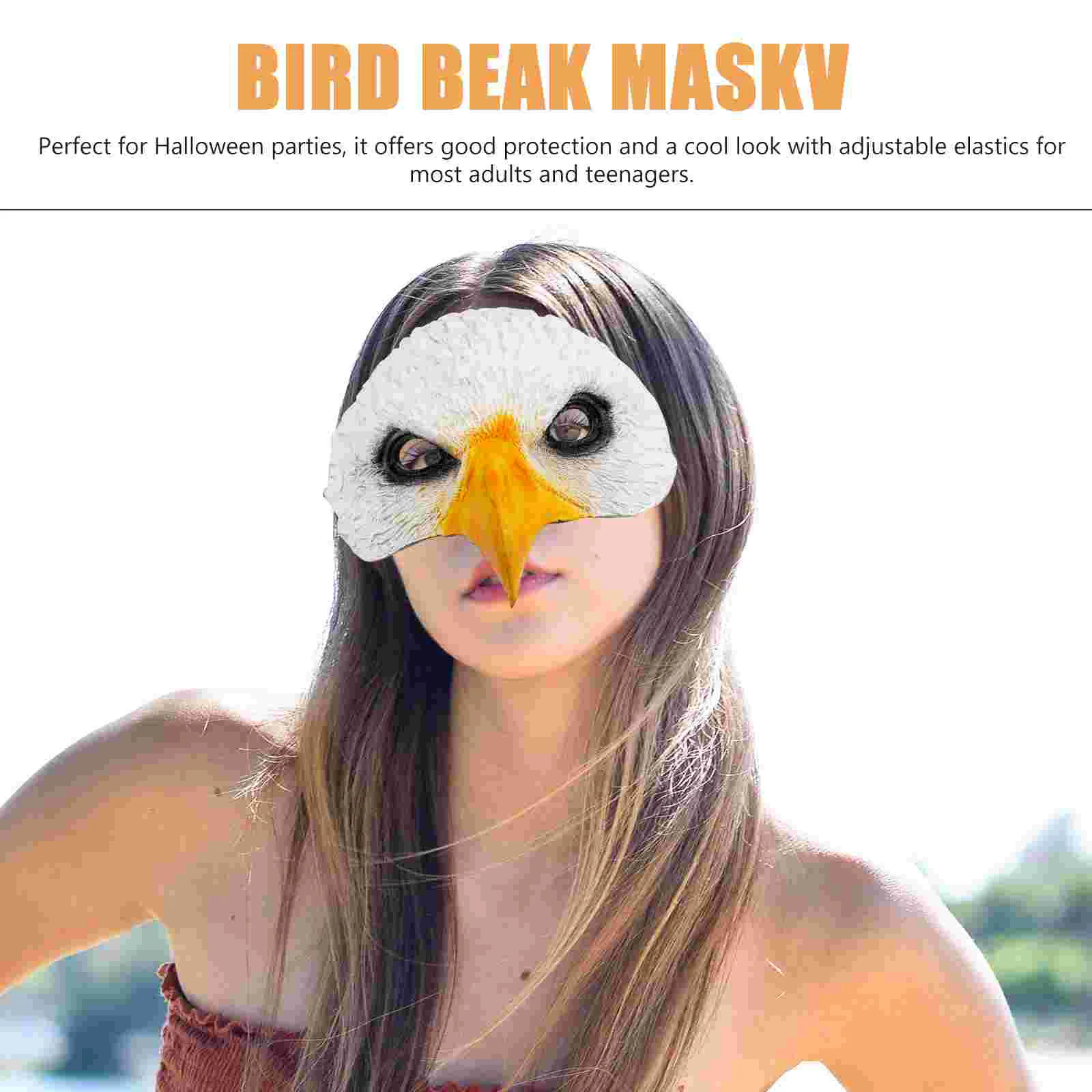 Águia meia máscara facial máscaras de animais masquerade traje acessório pássaro bico máscara festa prop cosplay máscara dos homens trajes