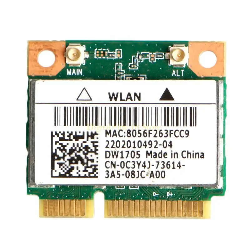 E06D Mini PCIE WIFI WLAN Adaptador CN-0C3Y4J QCWB335 WiFi Card para DW1705