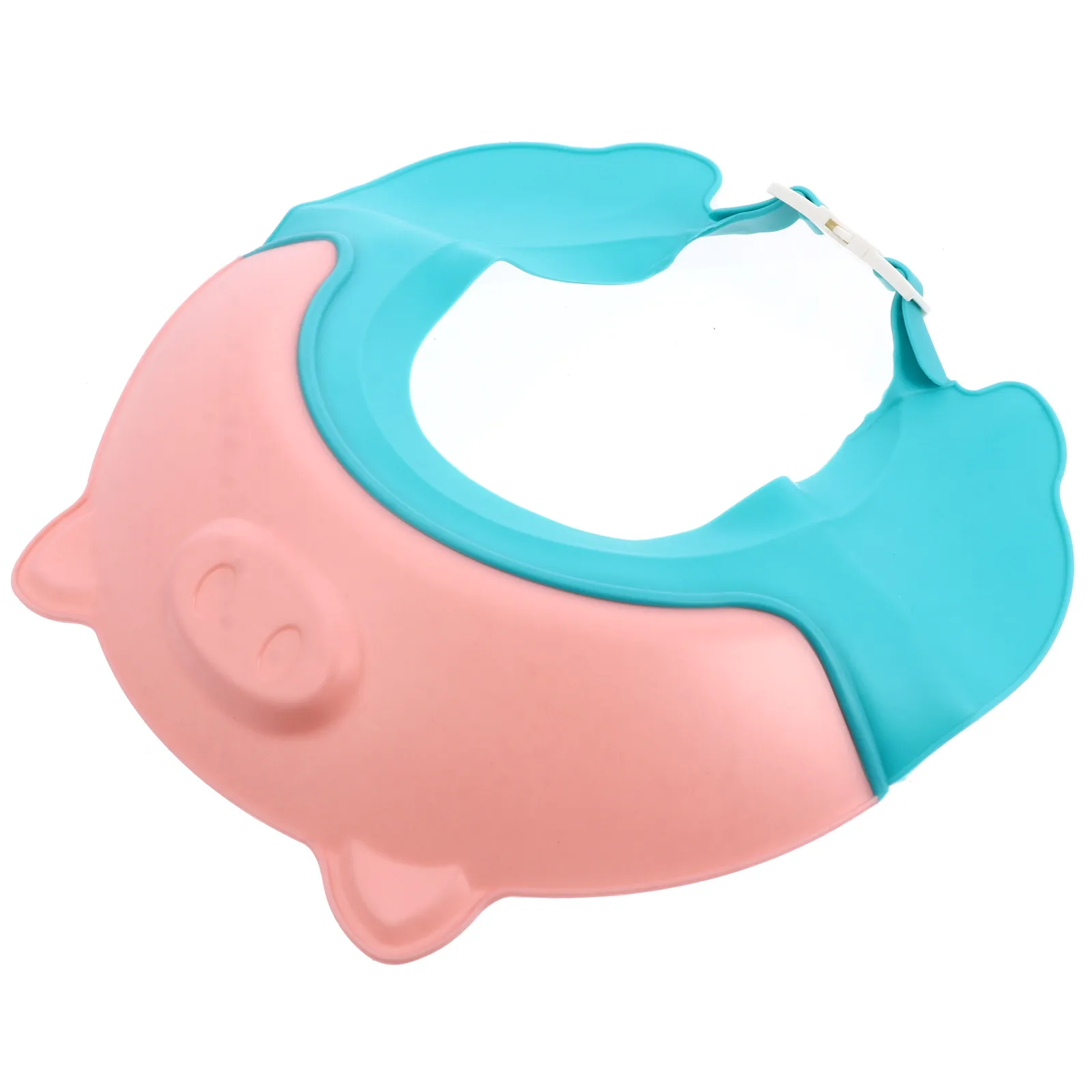 

1Pcs Pig-Shaped Baby Shower Cap PP Material Waterproof Bathing Hat for Hair Washing Shampooing Ear Protection Adjustable Brim