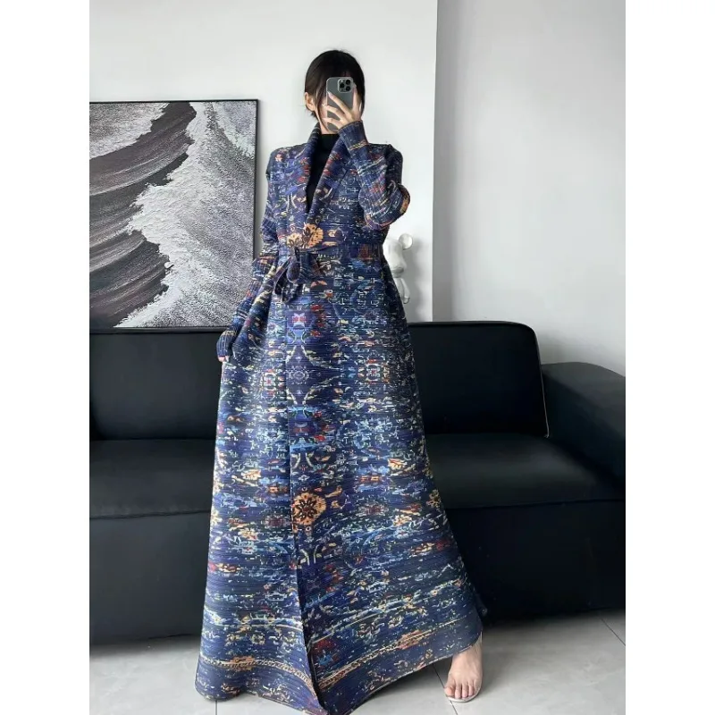 Saudi Arabian Robe Women's Fashion Elegant High Quality Summer New Original Designer's Long Coat Cardigan with Belt Dress