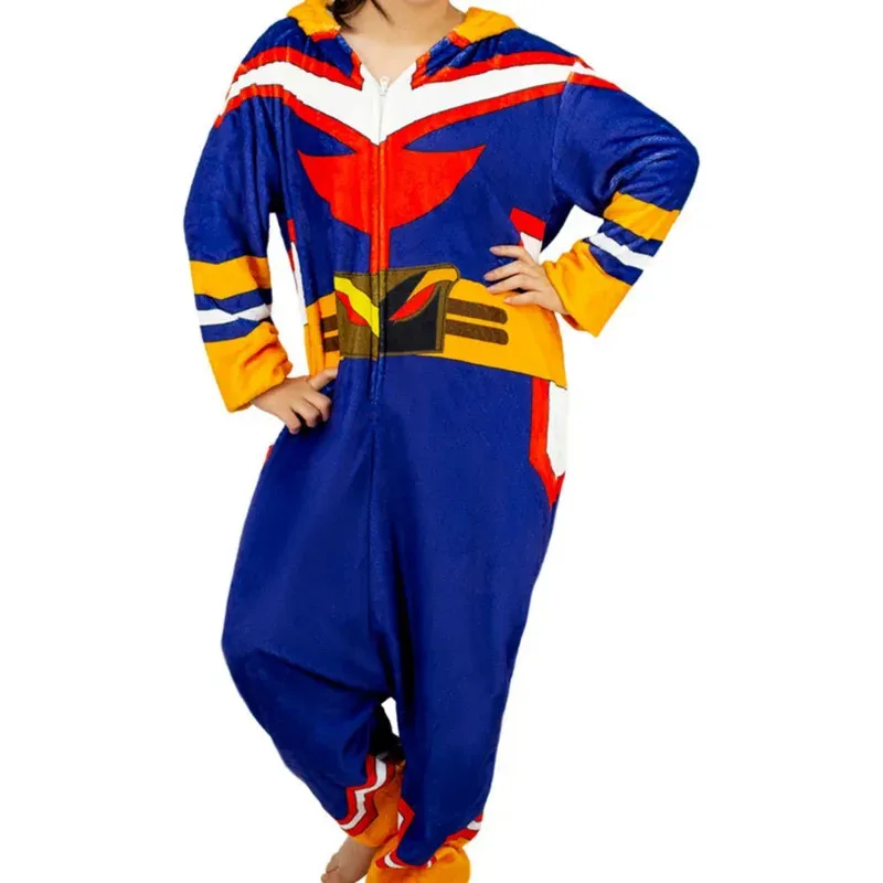 Silisili AAdult Unisex Cartoon Pigiama Anime My Hero Academy All Might Cosplay Accappatoio Tuta di flanella 2025 ☆   Nuovo