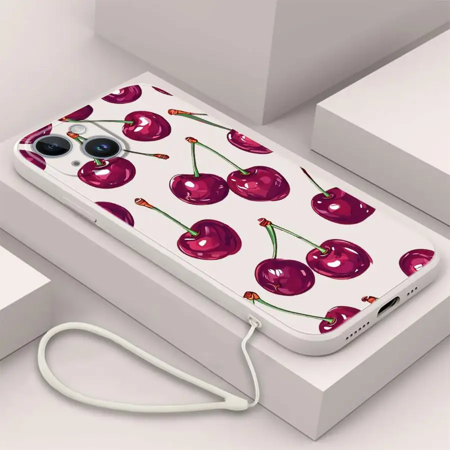 حافظة هاتف بغطاء ناعم لهاتف Xiaomi Mi 10T 11T 12T Pro 13 11 12 Lite بنمط الكرز الكرتوني #4