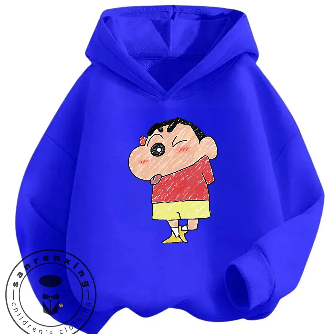 

Cute Kawaii Hooded Sweatshirt Cartoon Print Autumn Winter Casual Street Fashion Kids Top Crayon Shin Chan Boys Girls 3 14