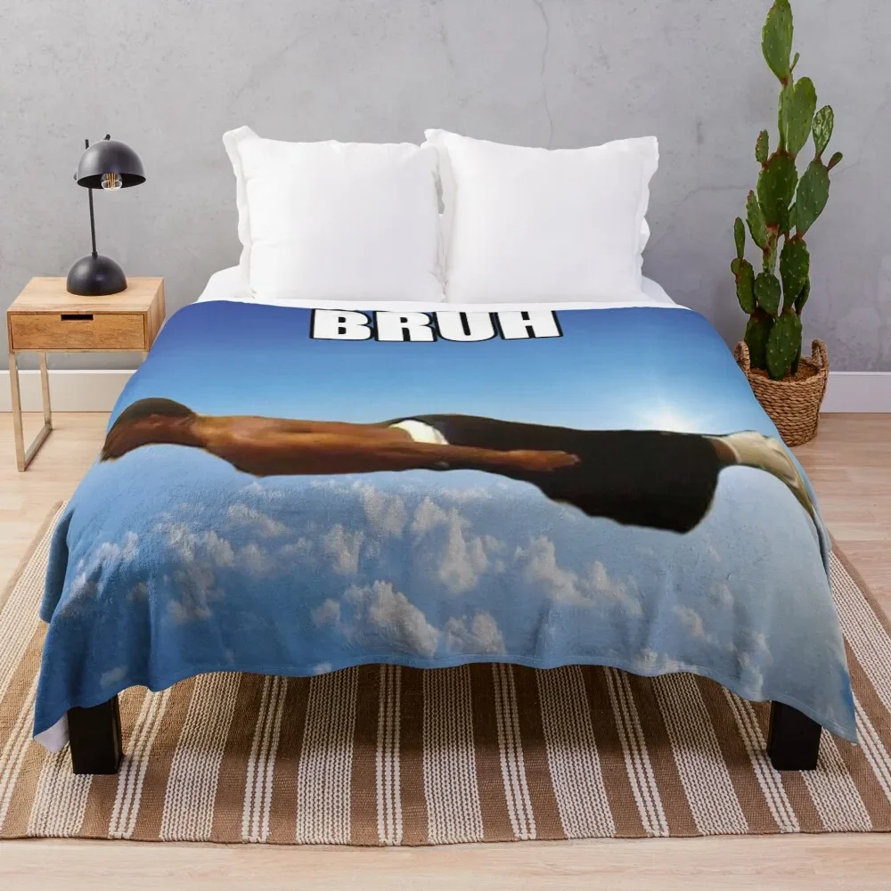 bruh flying midget Throw Blanket Camping Blankets For Sofas Large Blankets