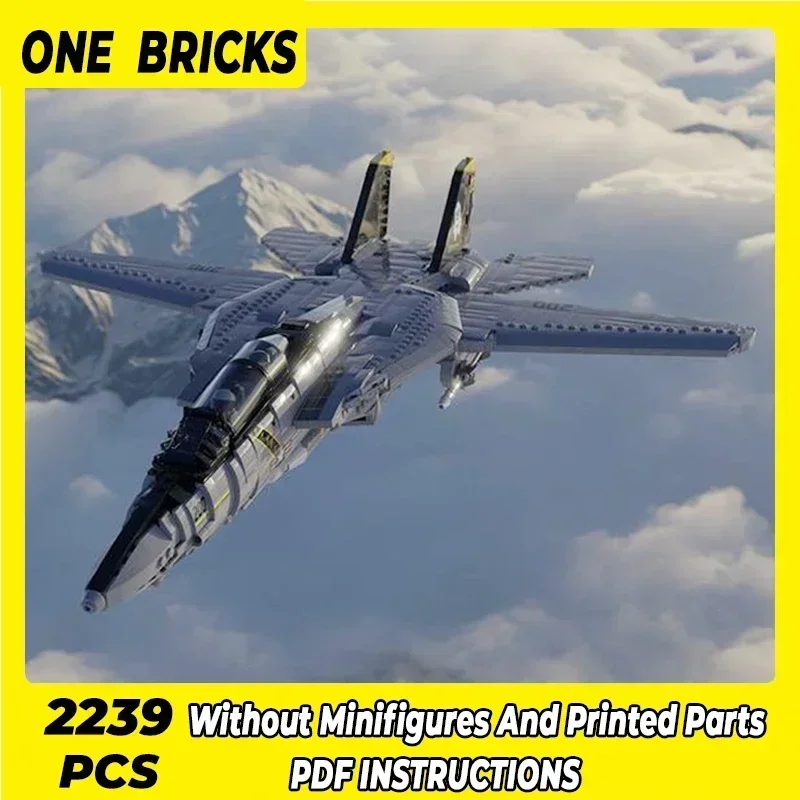 

Moc строительные кирпичи, модель военного самолета F14 Tomcat, технология истребителя, модульные блоки, подарки, рождественские игрушки, наборы «сделай сам», сборка
