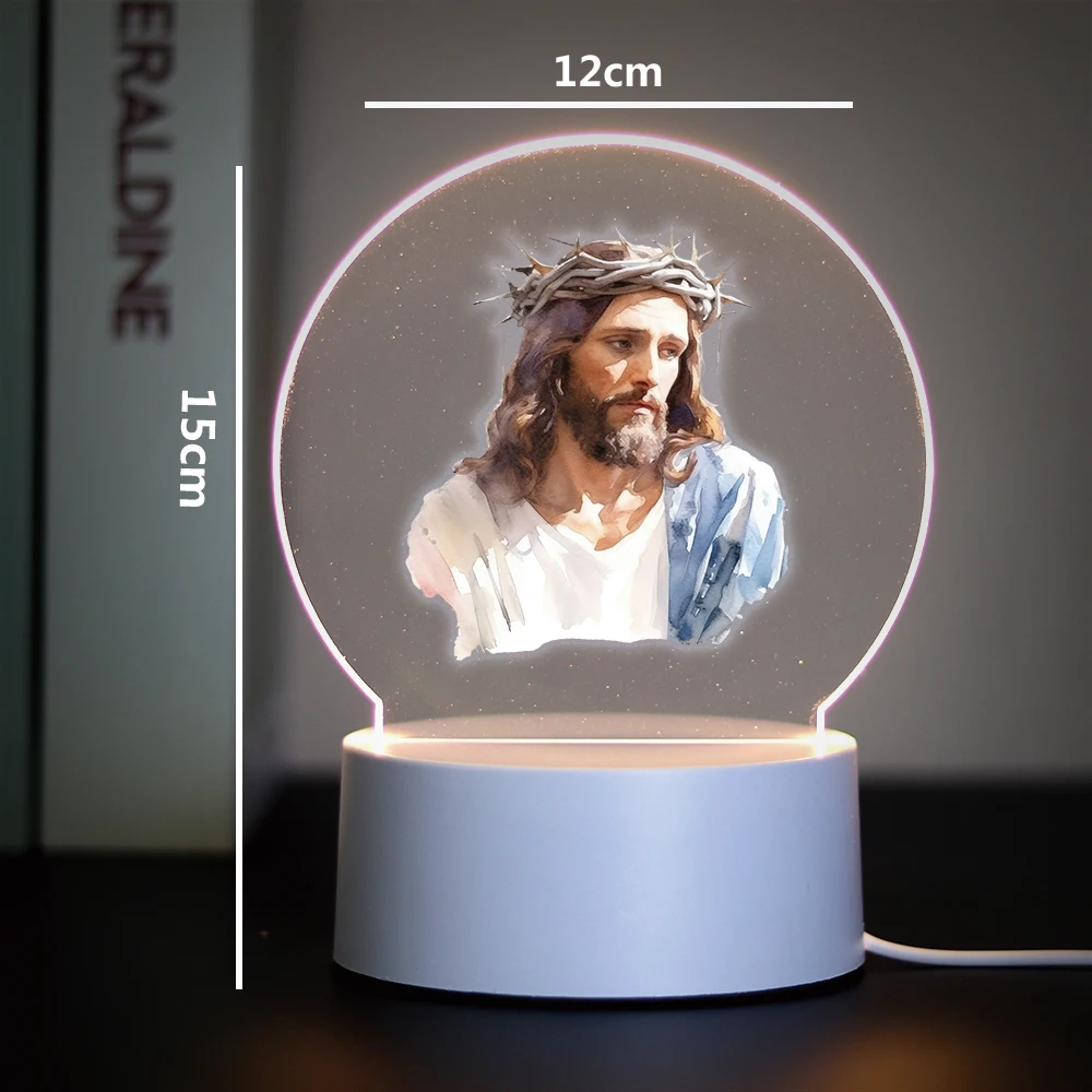 Jesus Modern Table Lamp Bedside For Children Bedroom Decor Birthday Gift