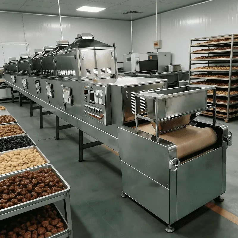 Customized Microwave Vacuum Freeze Drying Machine Industrial Microwave Leaves Food Dryer Microwave Tunnel Tea Drying Machine