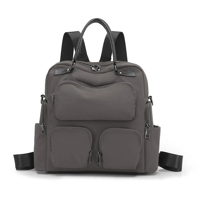 New Nylon Backpack Women's Multi-Pocket Lightweight Multifunctional Storage Bag Outdoor Double Shoulder Bag Youth Summer Fashion