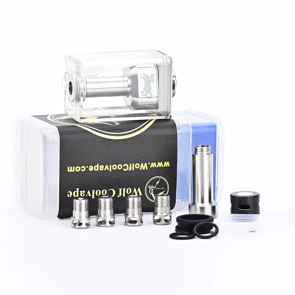 Wolfcoolvape ถัง rba ทนทานหนึ่งชุด316ss VAPE สำหรับ dotmod dotaio V1 / V2 / V2 Lite bb/billet/boro/mod