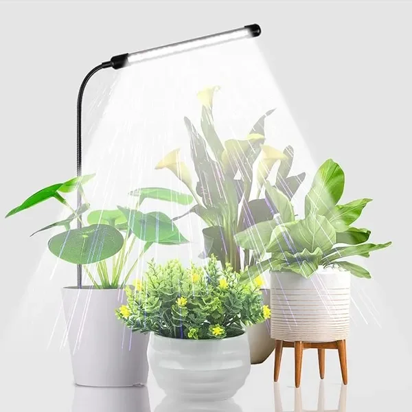 

Grow Light for Indoor Plants Growing, 6000K Full Spectrum Gooseneck Plant Lamp for Seedings