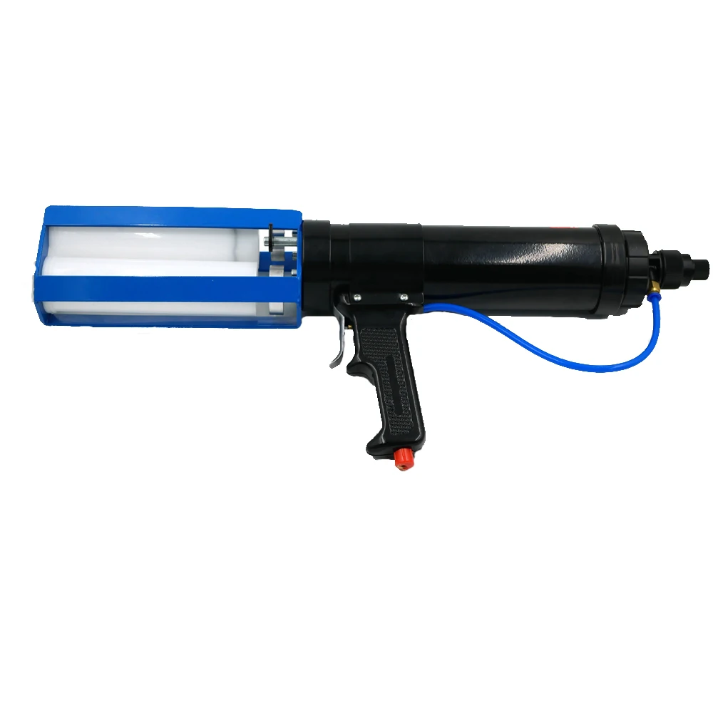 Pistol Caulking dua komponen pneumatik, pistol ganda pneumatik 1:1/2:1 600ml