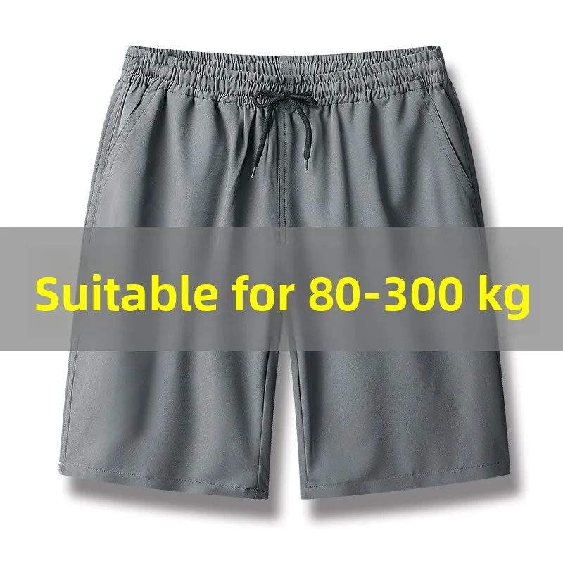 

Ice Silk Men's orts Summer Thin Casual Spor Beach Loose Qui Dry Trendy Mid-Length Straight Leg Pants Polyester Blend