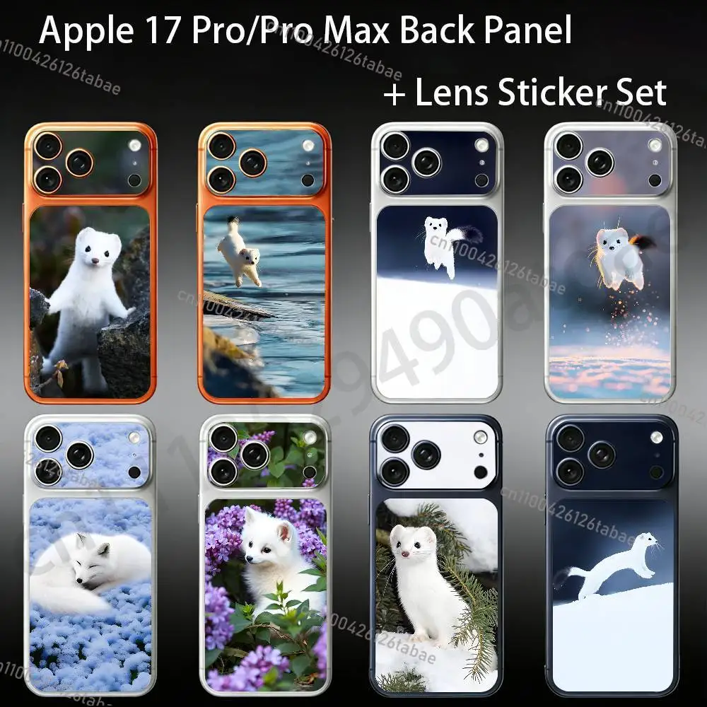

Snow Fox Cute Arts For iPhone 17pro/proMax Full body Back Cover Decal Skin Colorful Rear Protective Sticker Film