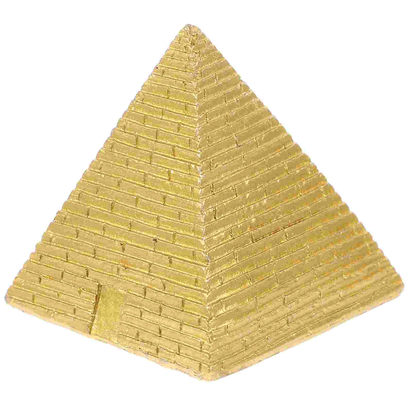 Pyramid Toys Statue Wicker Storage Basket Souvenir Desktop Decoration Home Resin Figurine Simulation Model Child