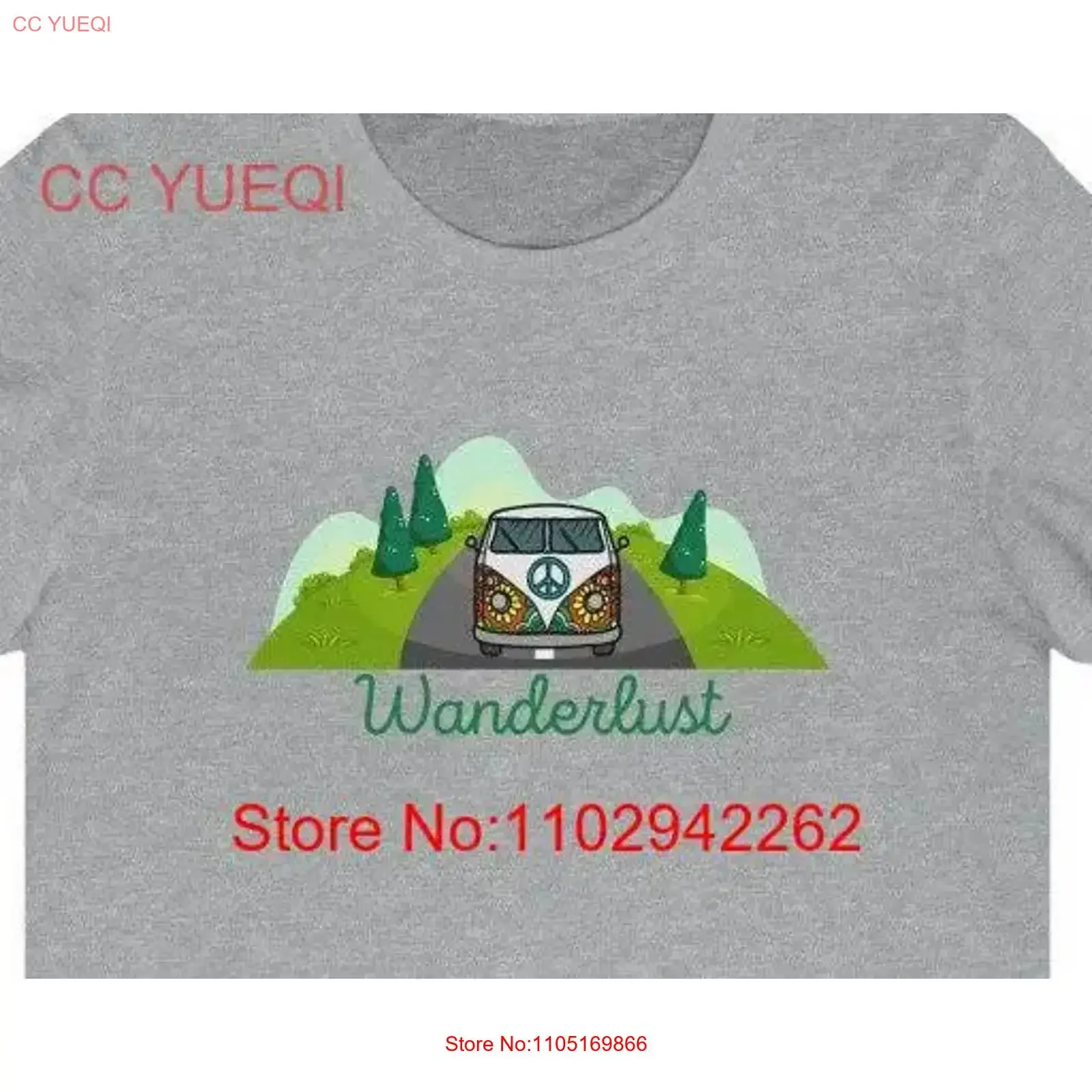 تي شيرت Wanderlust عتيق مغسول، ملابس خروج أنيقة ومريحة للجنسين، ملابس مصممة قابلة للتنفس #1