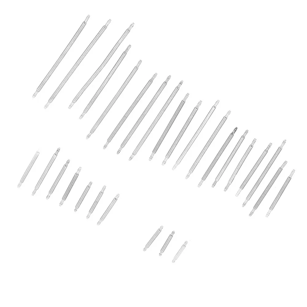 30pcs/60pcs Silver Watch Band Pins Stainless Steel Different Sizes Spring Bar Pins Watch Repair Pins Watch Maintenance