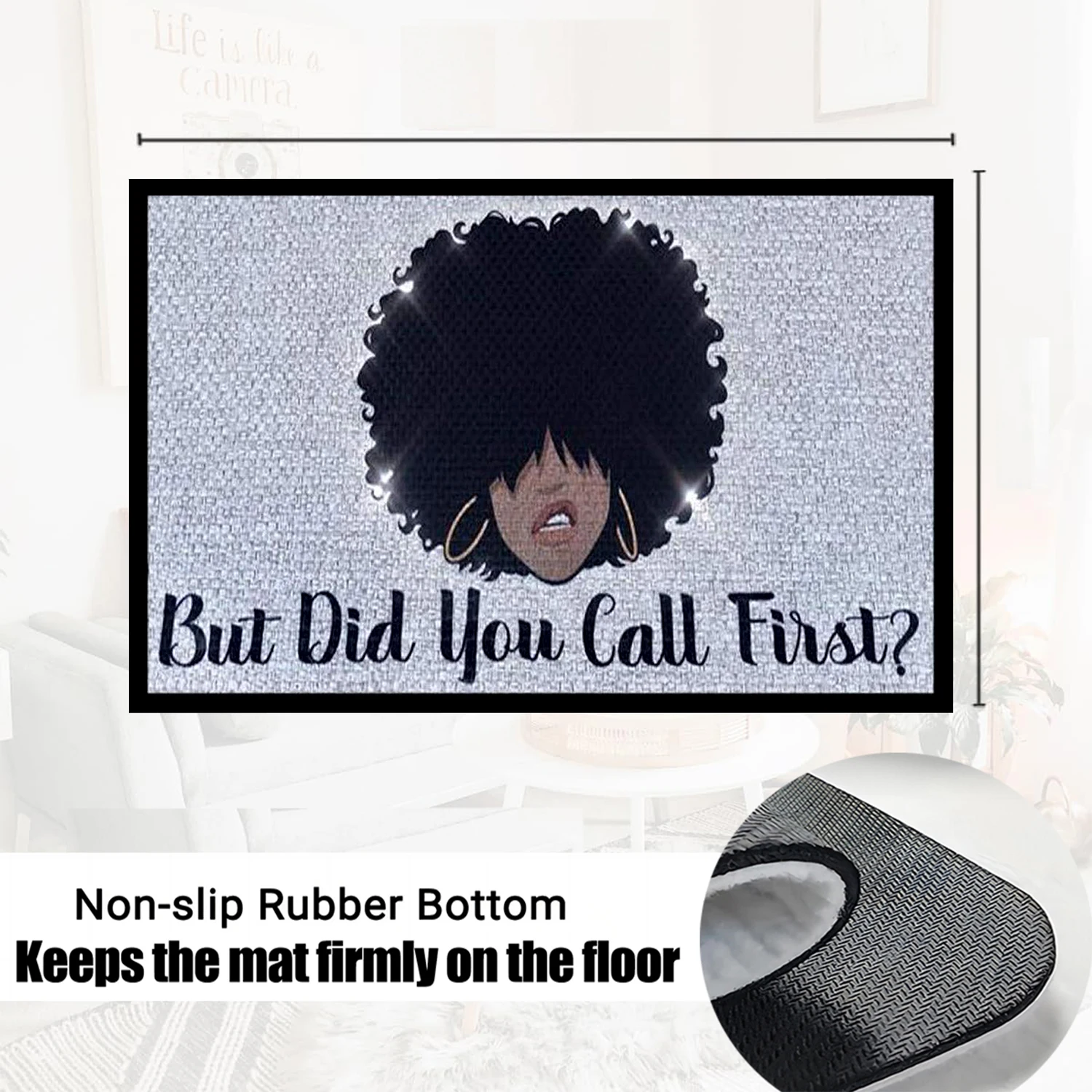 Non-Slip Rubber Backing Door Mat, But Did You Call First, Entrance Doormat, Funny Kitchen Rugs,Foot Mat,Home Decor