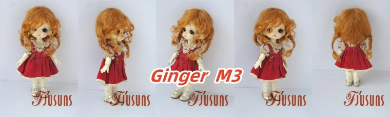 JD644 4-5inch 5-6inch Messy Baby Curly Mini Twintail Mohair BJD Wigs 1/8 1/12 OB11 Lati Yellow Doll Accessories