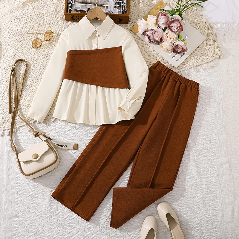 Spring Autumn Style 2PCS SETS Chic kids' sets and outfits for Adorable Cute Girls Clothes Long Sleeve Wear