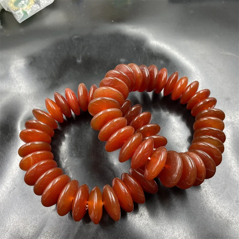 Red agate bracelet chalcedony bracelet beads men bracelet strings red agate bangles guarding wealth field Stable magnetic field