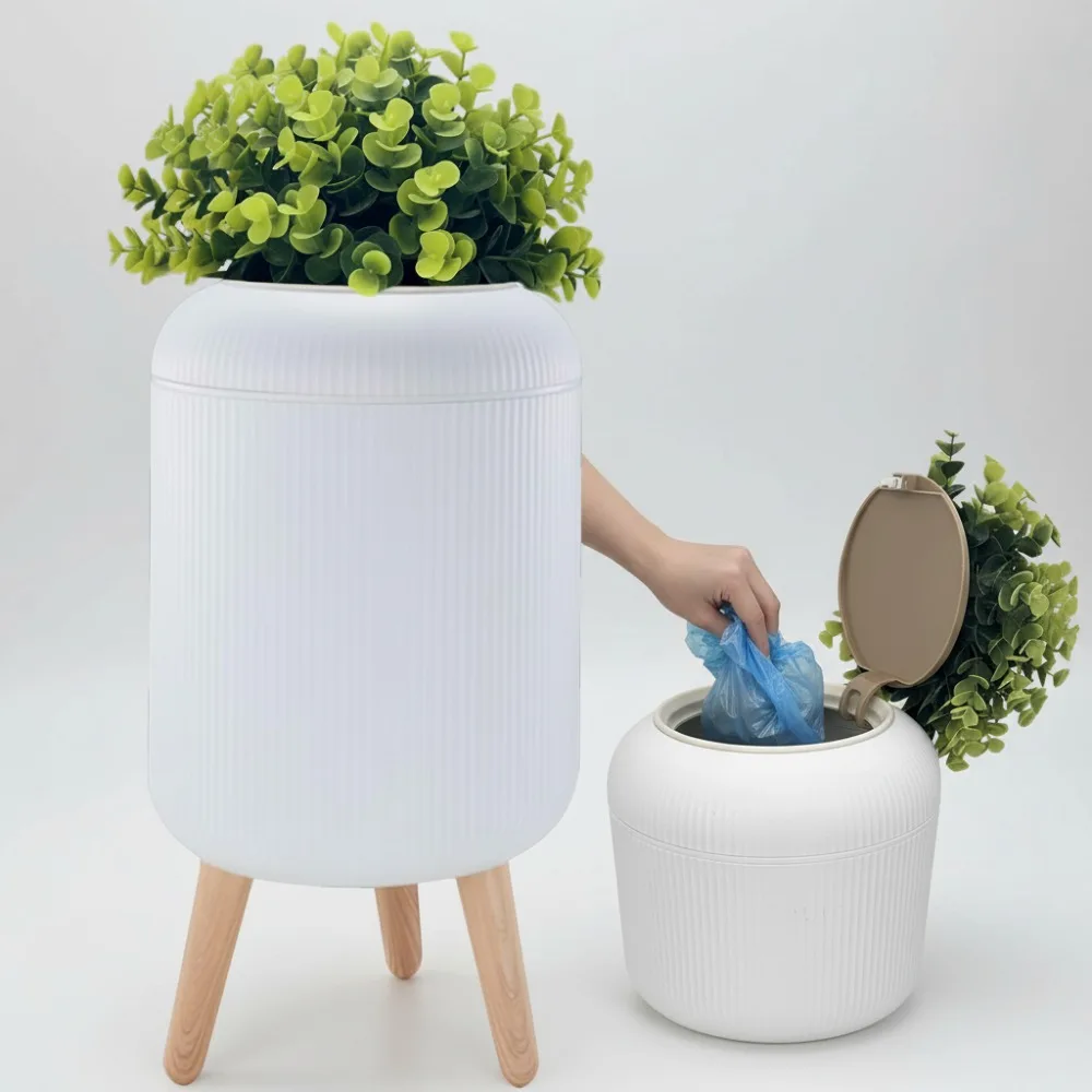 

Plant Style Dog Poop Trash Can 2.5 Gal Odor Lock Lid Outdoor Indoor Pet Waste Container