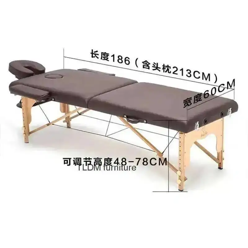 Bed Spa Massage Table Salon Furniture Wooden Massage Original Portable Acupuncture Beauty Therapy Tattoo Table Folding
