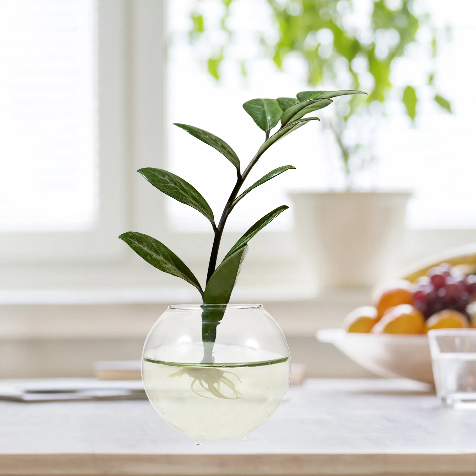 Premium Triangular Glass Fish Bowl Desktop Terrarium Multi-Function Clear Aquarium Bowl for Betta Fish Flowers Home Decor