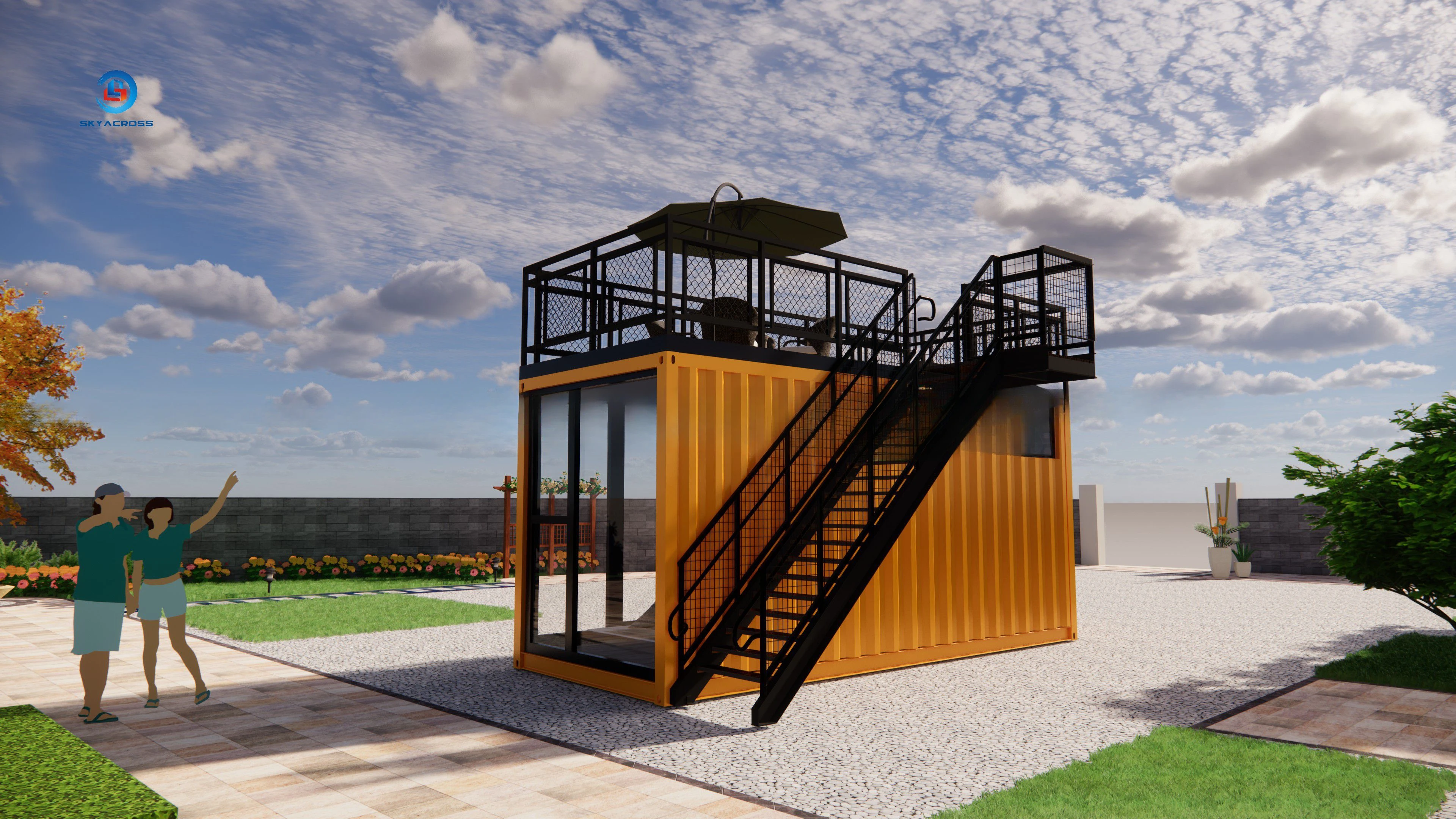 1Luxury 20ft Prefabricated houses with kitchen,bathroom black shipping container house with one bedroom hotel use