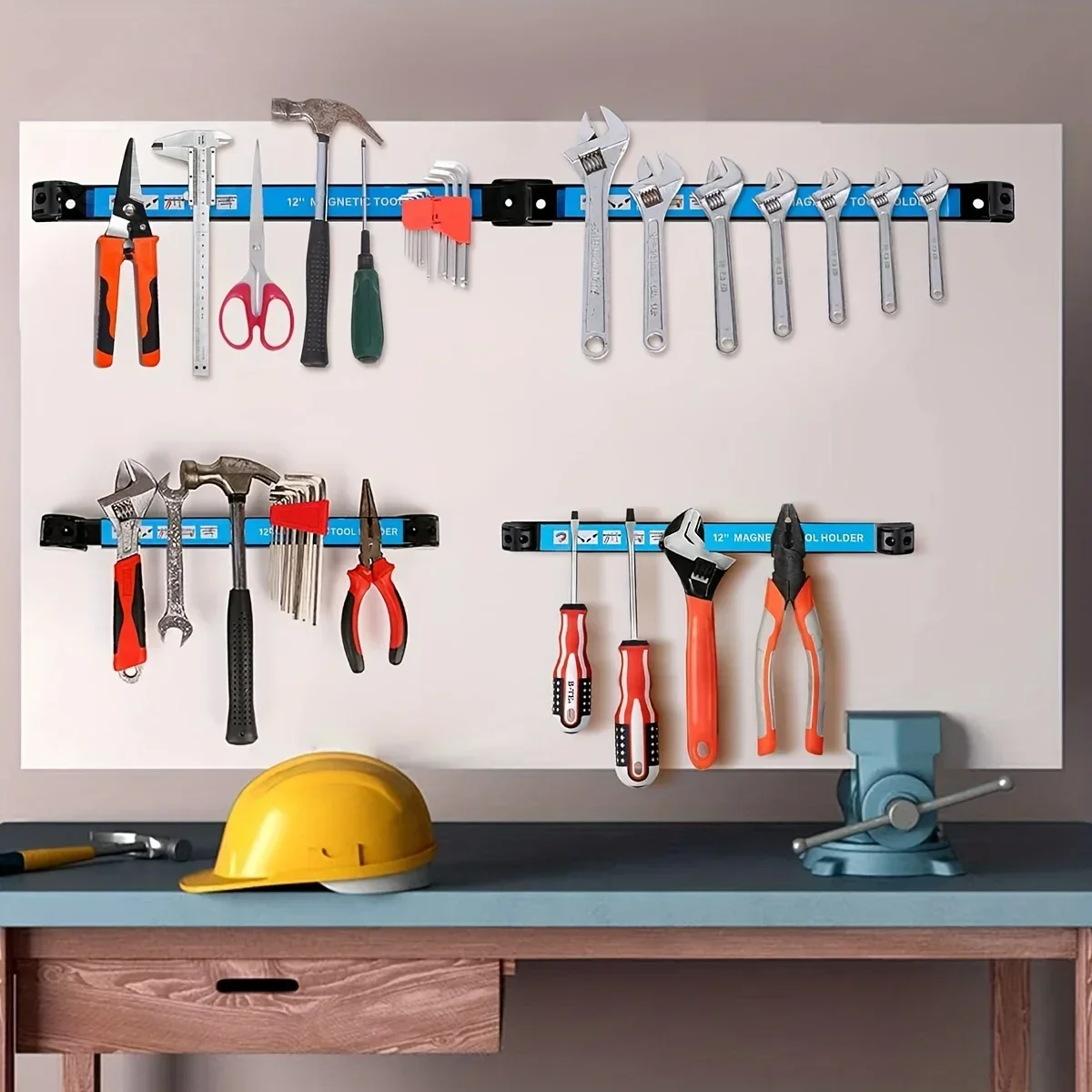 8,12,18,24inch Magnetic Tool Holder Heavy Duty Tool Bar,Space Saving Metal Organizer Rack Tool for Workshop Garage Home