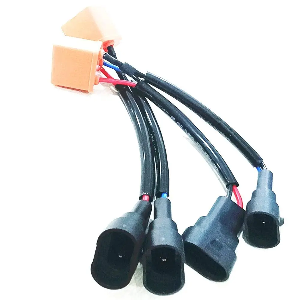 Fotografia 4: 2 PCS 9006/9005 para H4 Farol Lâmpada Conversão Fio Adaptador Conector de Cablagem