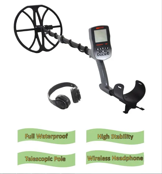 2022 Update New Model T90 Underwater Full Waterproof High Sensitivity Retail Package Gold Metal Detector With Wireless Headphone