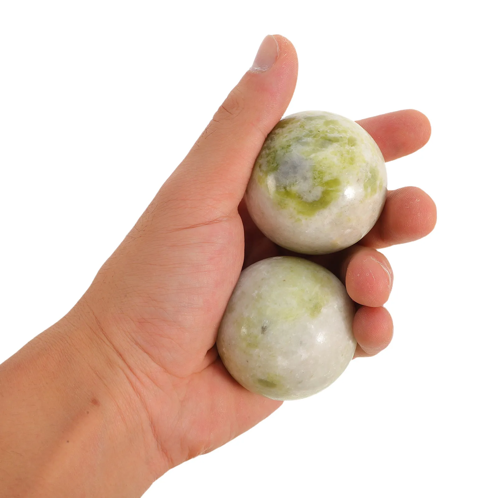 1Set Marble Baoding Balls Hand Relaxation Spheres Hand Grip Strength Exercise Therapy Balls for Work Stress Relief Finger