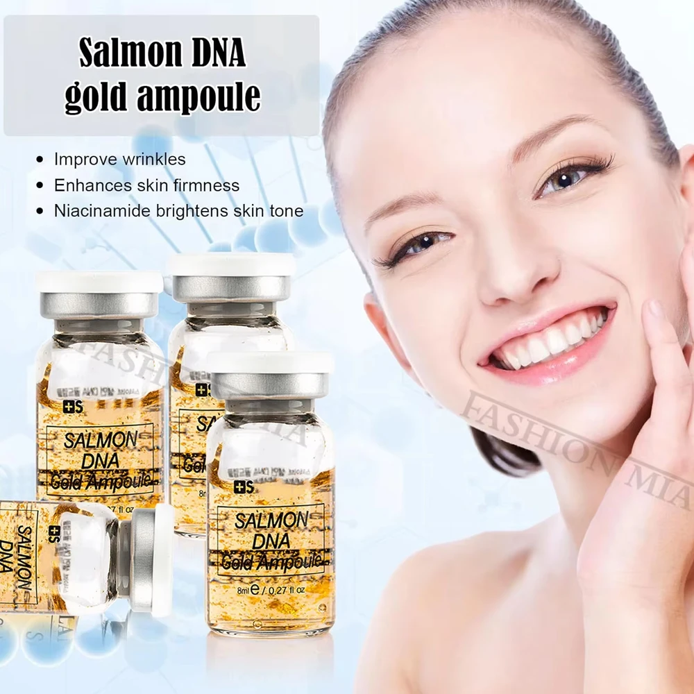 Korea 8ml Face BB Cream Salmon DNA Mix Skin Booster Serum Kit Whitening Moisturizing Essence Beauty Skin Care