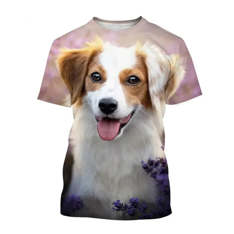 Australian Shepherd Dog 3D Print T-Shirts Streetwear Men Women Fashion Oversized Short Sleeve T Shirt Kids Tees Tops Clothing