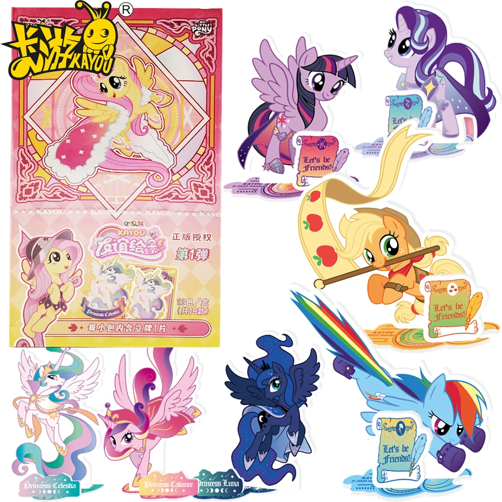 

Original KAYOU My Little Pony Stand Acrylic Model Twilight Sparkle Fluttershy Fun Cute Anime Creative Ornament Kids Toys Gifts