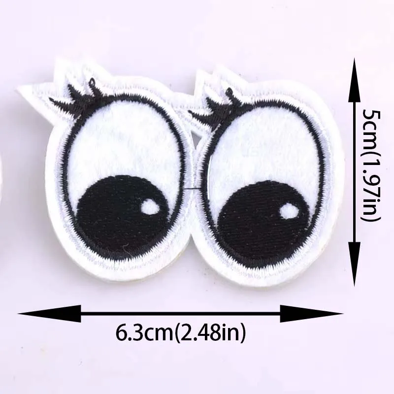 5PCs Iron On Patch DIY Eye Embroidered Patches For Clothing Fabric Badges Iron-On Sewing Patches CP0927